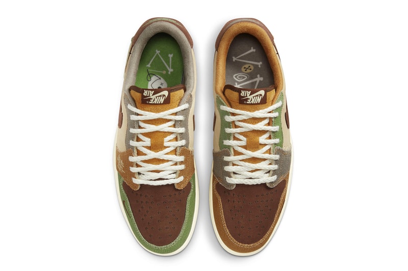 Air Jordan 1 Low OG Voodoo dz7292 200 zion williamson release info date 170 USD price November 8 fauna brown flax muslin oi greensesame moon fossil  hemp canvas suede 