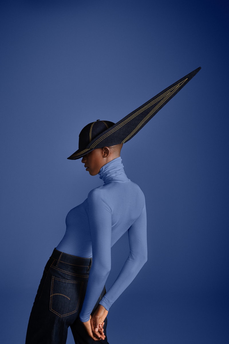 G-Star RAW Links Up With Stephen Jones for Couture Denim Hat Collection Fashion