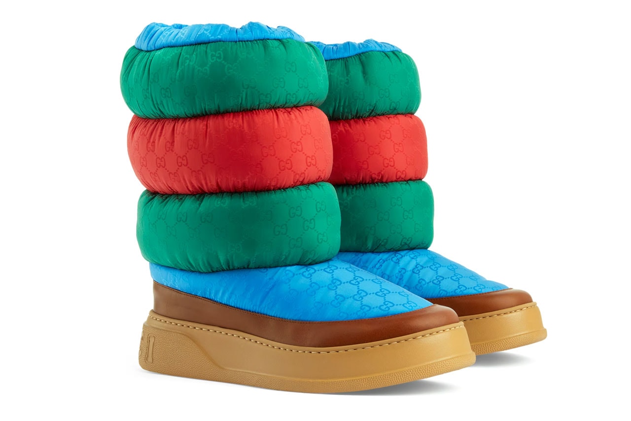 Лыжные ботинки Gucci Puffer представлены в разноцветной обуви Allure