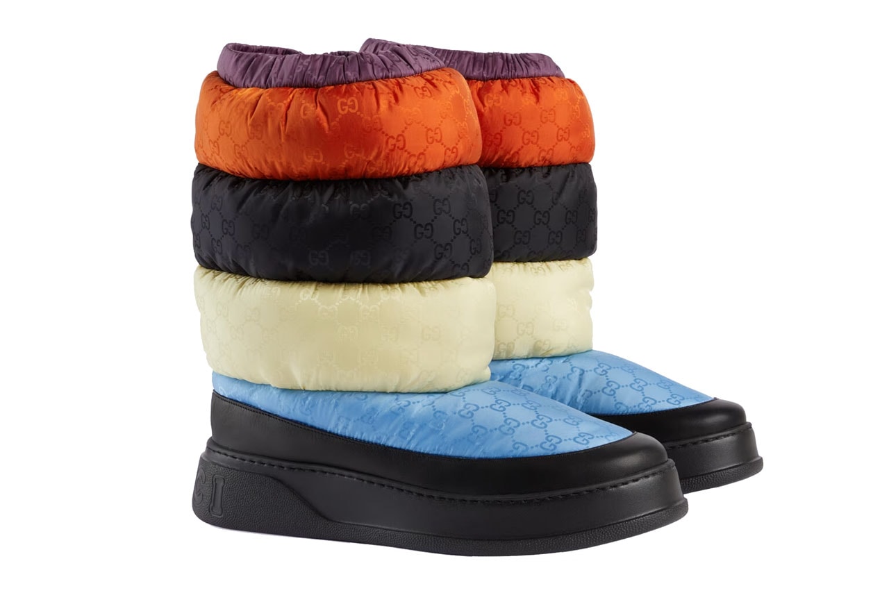 Лыжные ботинки Gucci Puffer представлены в разноцветной обуви Allure
