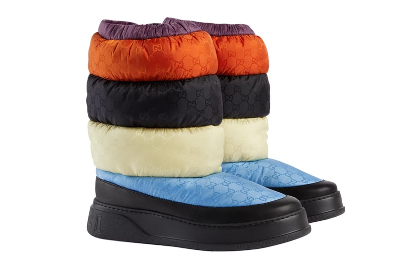 Gucci’s Puffer Ski Boots Come in Multicolored Allure Footwear