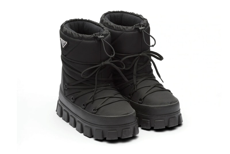 Prada Joins in Ski Fun With Gabardine Après Boots