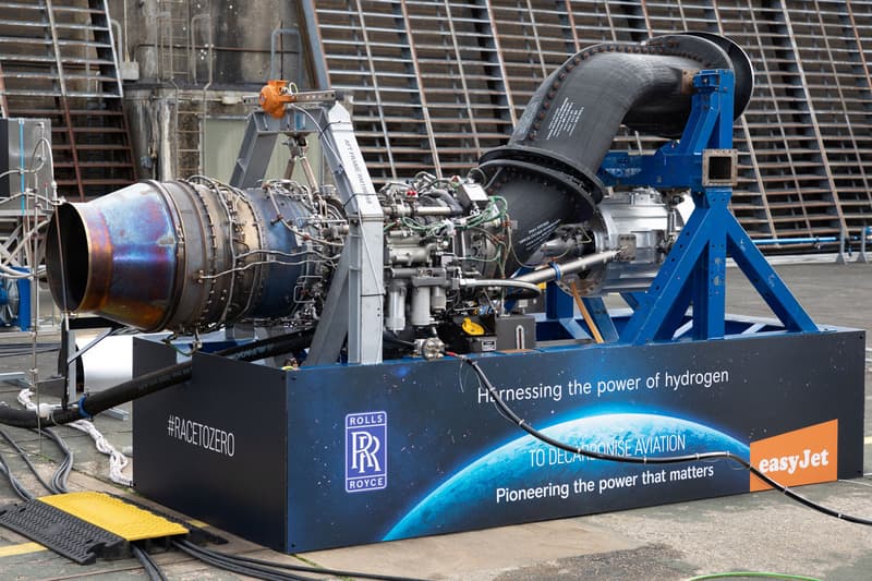 Rolls-Royce World’s First Airplane Aviation Aero Engine Running Hydrogen Zero Carbon Emission Fuel Substitute EasyJet Test Run