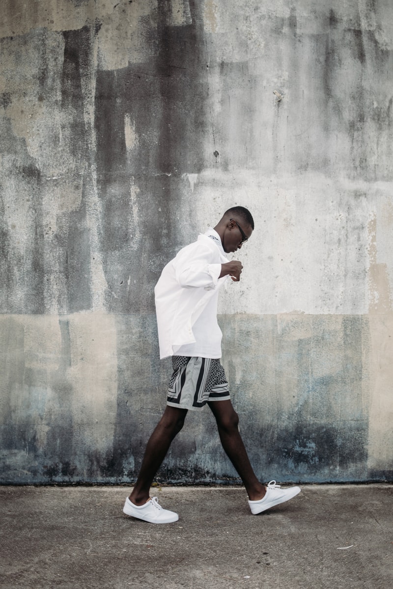STAMPD 2022 Resort Collection Lookbook Chris Stamp Monochromatic Muted Basics Hoodies Shirts Shorts Jogger Sets Pantsuit Cloud Print 