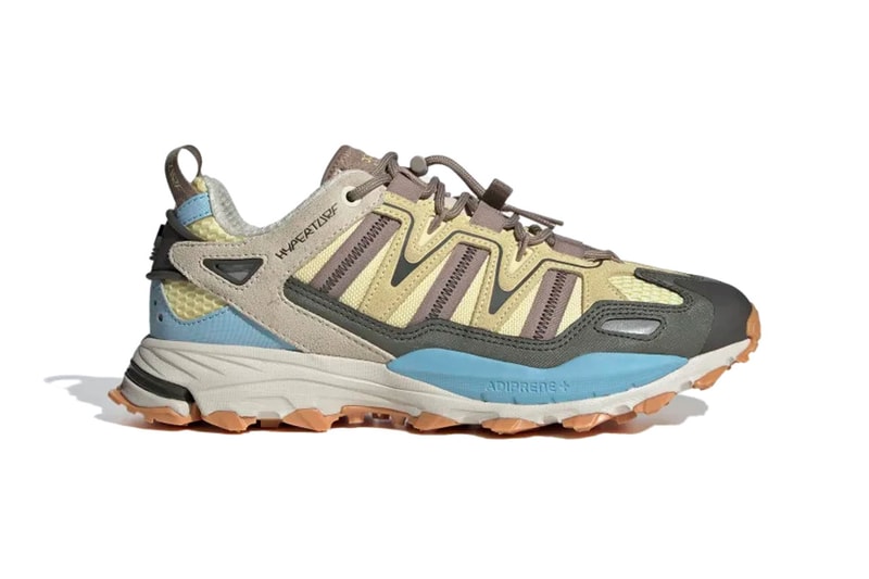 Adidas Originals HYPERTURF Almost Yellow Clear Blue Shadow Olive Ripstop Mesh Footwear Trainers Sneakers Fashion Three Stripe