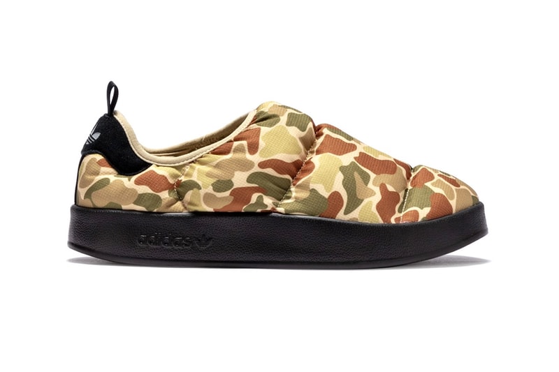 adidas puffylette camo HP9076 release date info store list buying guide photos price hbx hypebeast