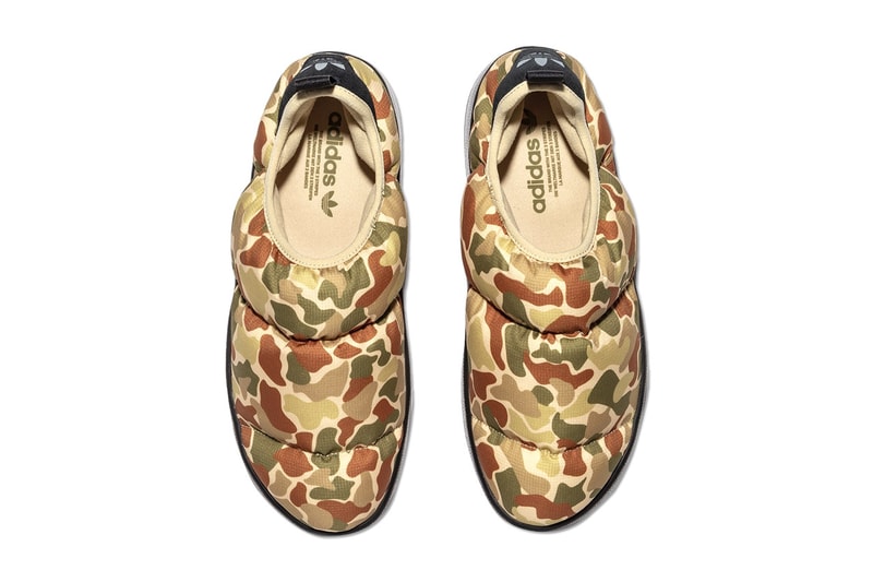adidas puffylette camo HP9076 release date info store list buying guide photos price hbx hypebeast