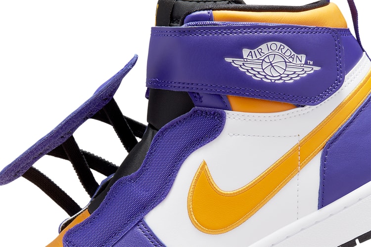Air Jordan 1 High FlyEase Gets Fitted in Lakers Colors