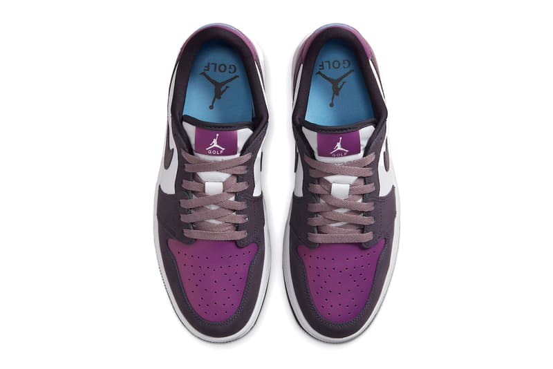 Jordan Brand Low 1 Air Jordan Golf Purple Smoke Sports Tiger Woods Swoosh Jumpman Sneakers Trainers Shoes Footwear