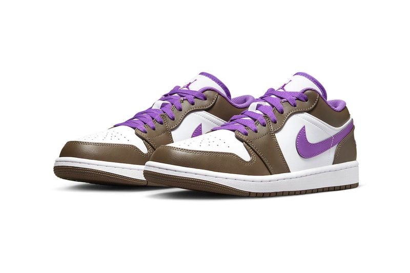 Official Look at the Air Jordan 1 Low "Palomino" Wild Berry-White 553558-215 jordan brand nike swoosh michael jordan