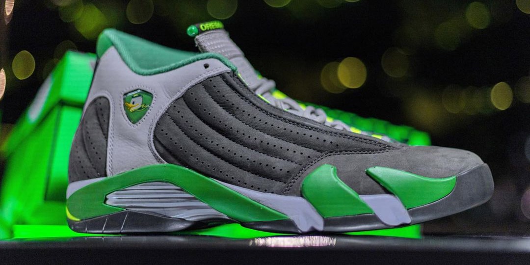 Oregon Duck retro 14 Jordan 14 Retro Oregon Ducks PE Green Men main image 3