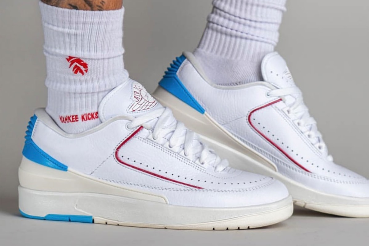 Air Jordan 2 Low UNC to Chicago DX4401-164 Release Date white fire red dark powder blue sail official images info store list buying guide photos price