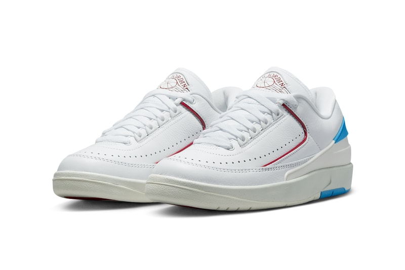 Air Jordan 2 Low UNC to Chicago DX4401-164 Release Date white fire red dark powder blue sail official images info store list buying guide photos price