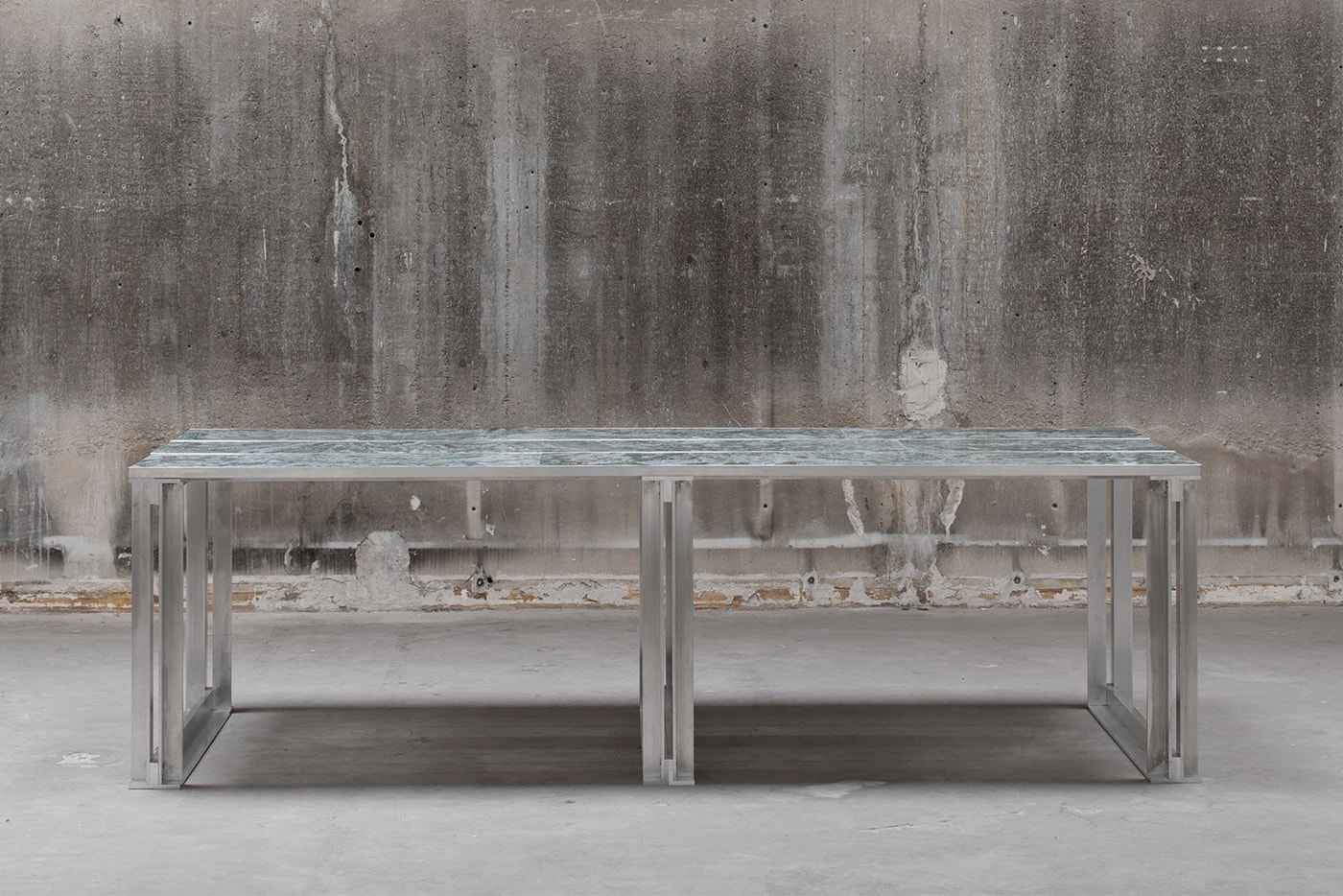 All Matters Studio Combines Aluminium and Marble for "Frame05" Table