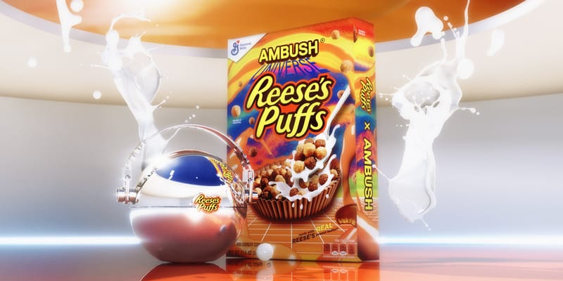 Ambush x The Reeses Puffs The Chrome Box Cereal (Not Fit For Human Consumption)