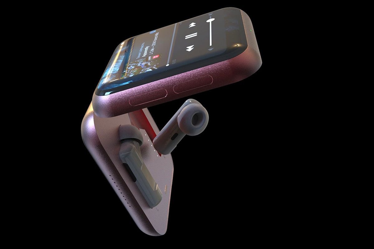 Concept Images of What It Would Be Like if Apple Combined Its iPhone With AirPods zarruk taiseer steve jobs phone smartphones earphones designer visualizer ipro apple watch