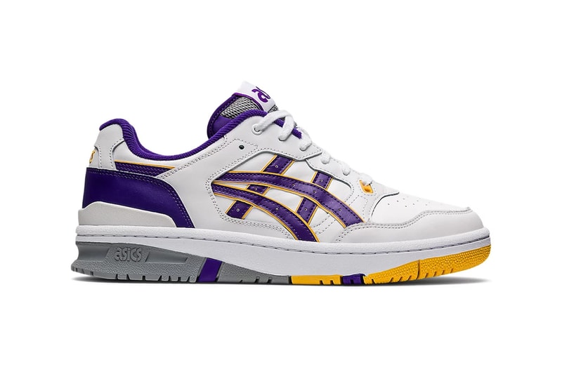 asics ex89 nba team colors lakers knicks celtics 1201A476-102 101 106 purple yellow green black blue red leather release info date price 110 usd