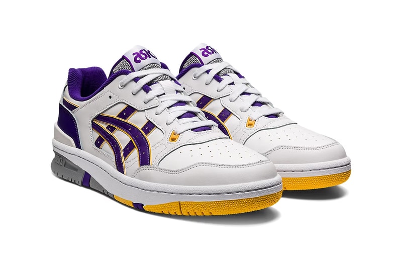 asics ex89 nba team colors lakers knicks celtics 1201A476-102 101 106 purple yellow green black blue red leather release info date price 110 usd