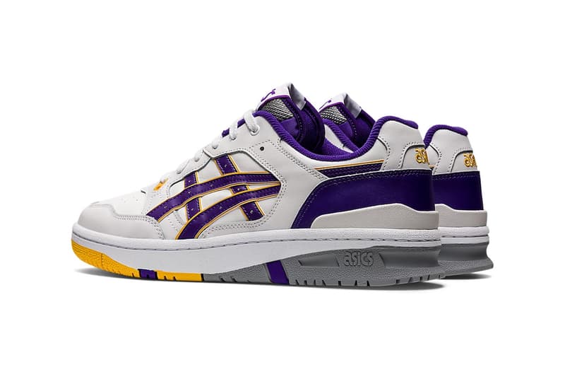 asics ex89 nba team colors lakers knicks celtics 1201A476-102 101 106 purple yellow green black blue red leather release info date price 110 usd