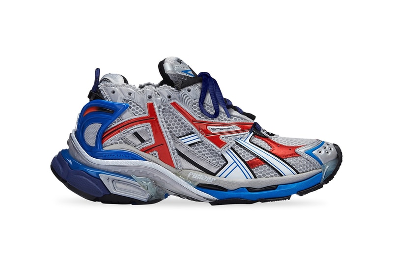 Balenciaga Runner Sneaker Grey Blue Red Black Silver Spider-Man Theme Demna Gvasalia Dad Shoe Footwear Release Information