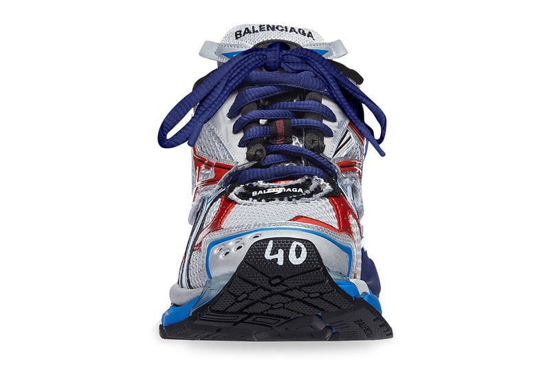 Balenciaga Runner Sneaker Grey Blue Red Black Silver Spider-Man Theme Demna Gvasalia Dad Shoe Footwear Release Information
