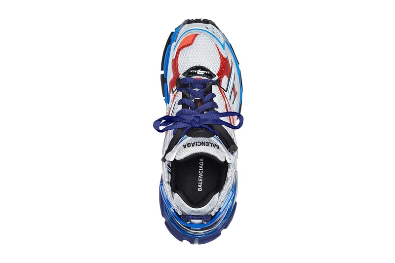 Balenciaga Runner Sneaker Grey Blue Red Black Silver Spider-Man Theme Demna Gvasalia Dad Shoe Footwear Release Information