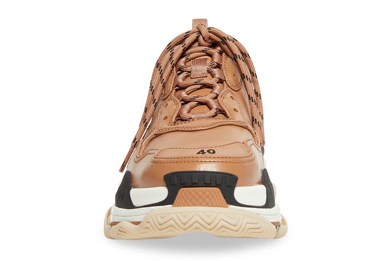 Balenciaga Triple S Sneaker Luxury Luxe Version Dark Blue Tan Leather Free Technical Materials adidas Collaboration Demna Gvasalia