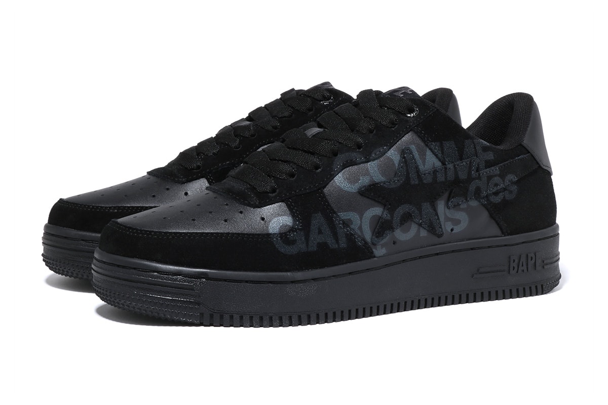 bape sta 2022 roundup collaborations cdg marvel hugo heron preston jjjjound razer patent leather suede camo text code