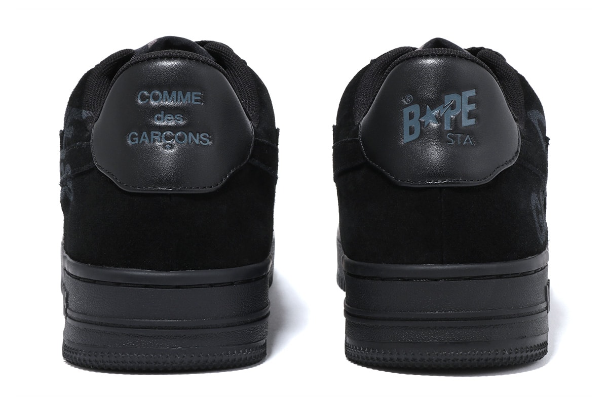 bape sta 2022 roundup collaborations cdg marvel hugo heron preston jjjjound razer patent leather suede camo text code