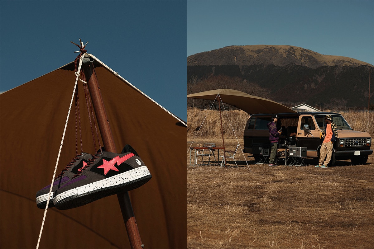 bape sta 2022 roundup collaborations cdg marvel hugo heron preston jjjjound razer patent leather suede camo text code