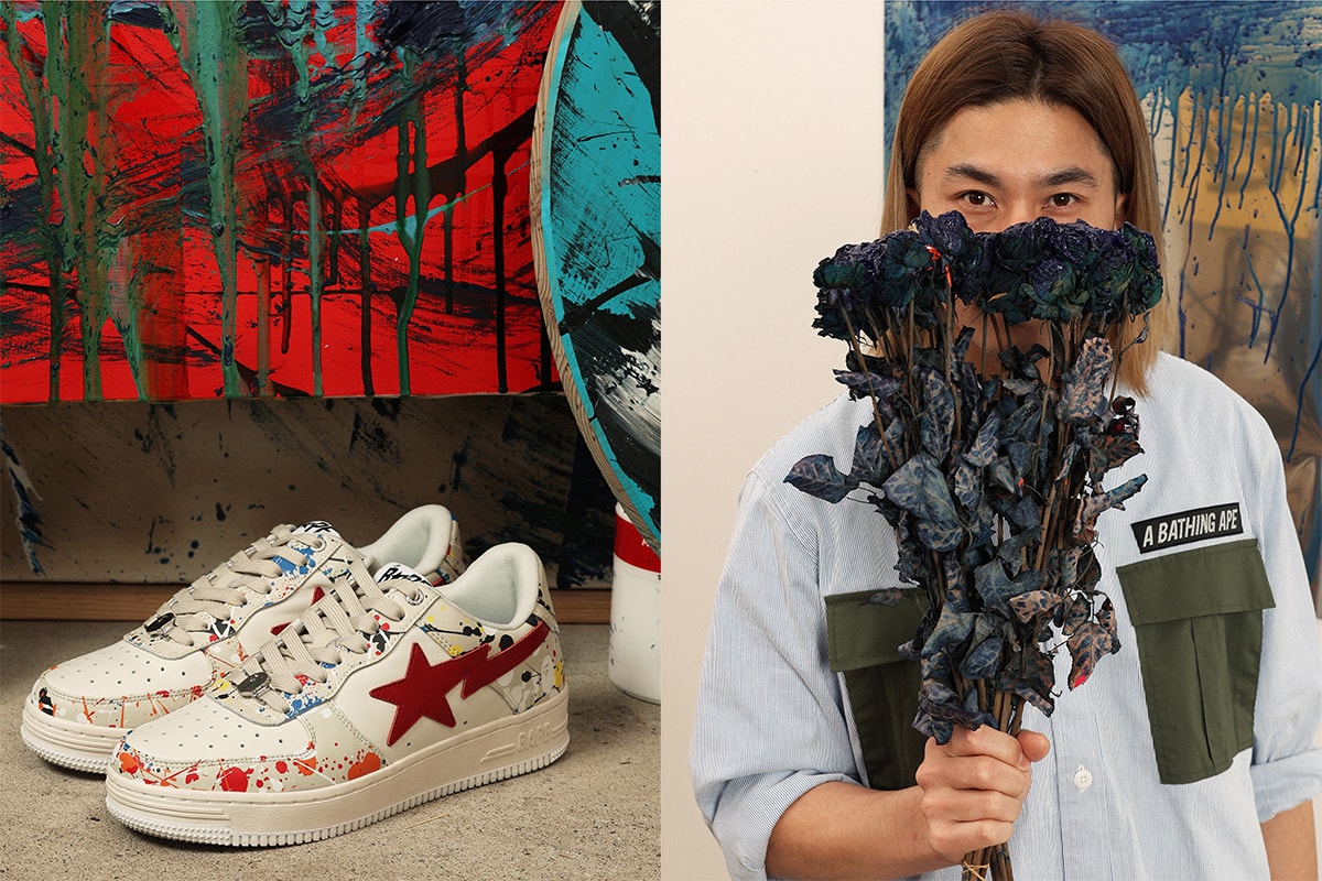 bape sta 2022 roundup collaborations cdg marvel hugo heron preston jjjjound razer patent leather suede camo text code