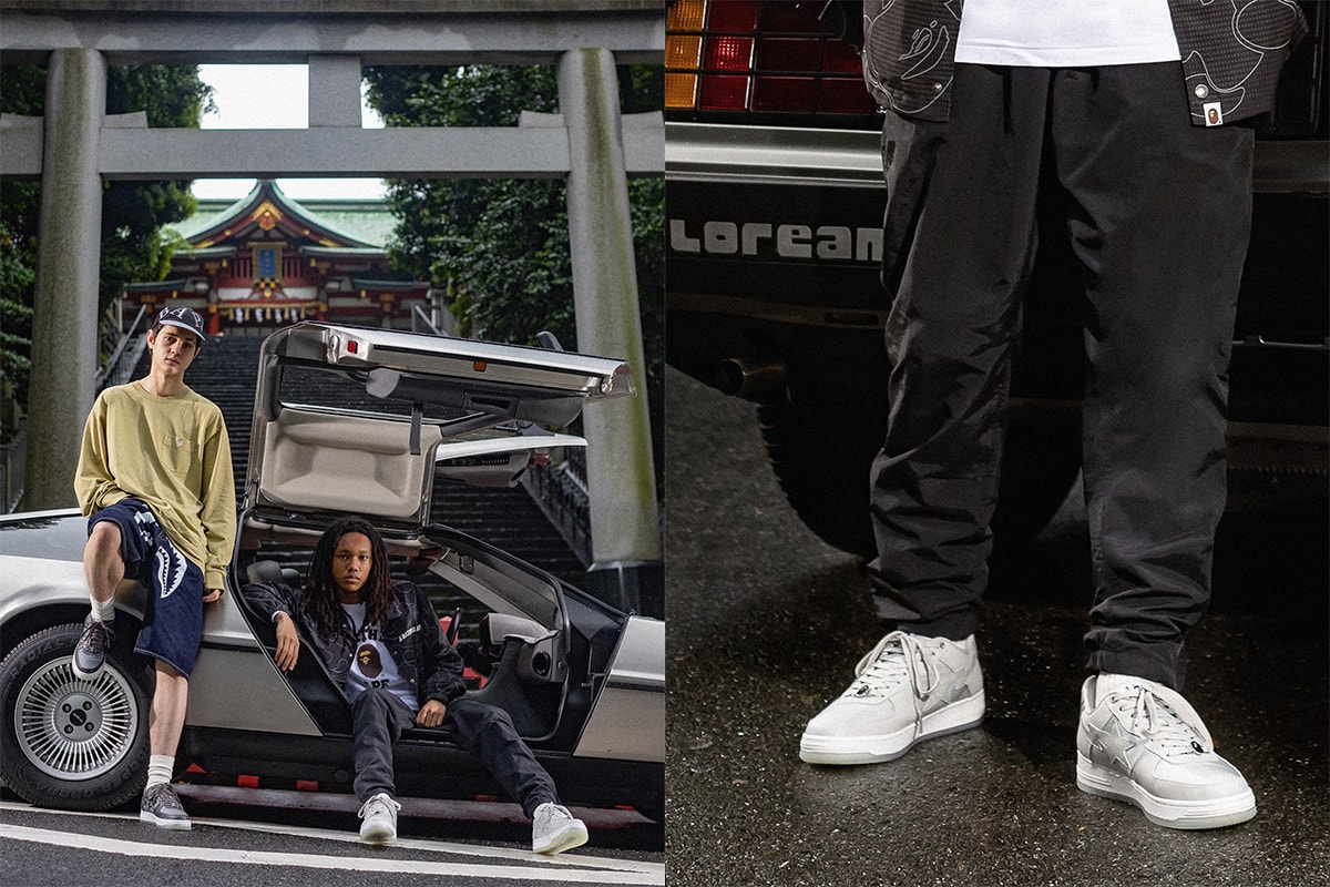 bape sta 2022 roundup collaborations cdg marvel hugo heron preston jjjjound razer patent leather suede camo text code