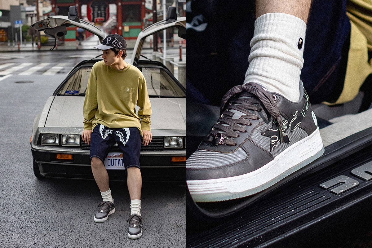 bape sta 2022 roundup collaborations cdg marvel hugo heron preston jjjjound razer patent leather suede camo text code