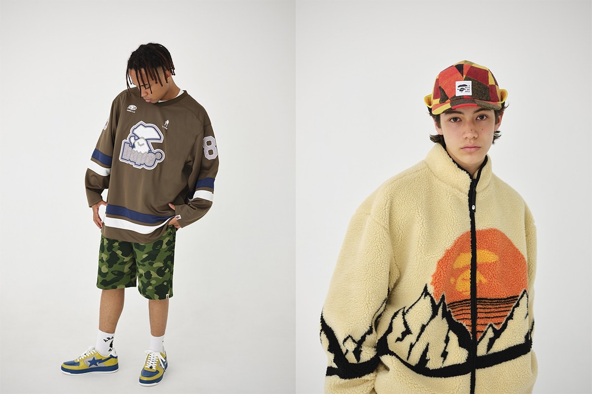 bape sta 2022 roundup collaborations cdg marvel hugo heron preston jjjjound razer patent leather suede camo text code