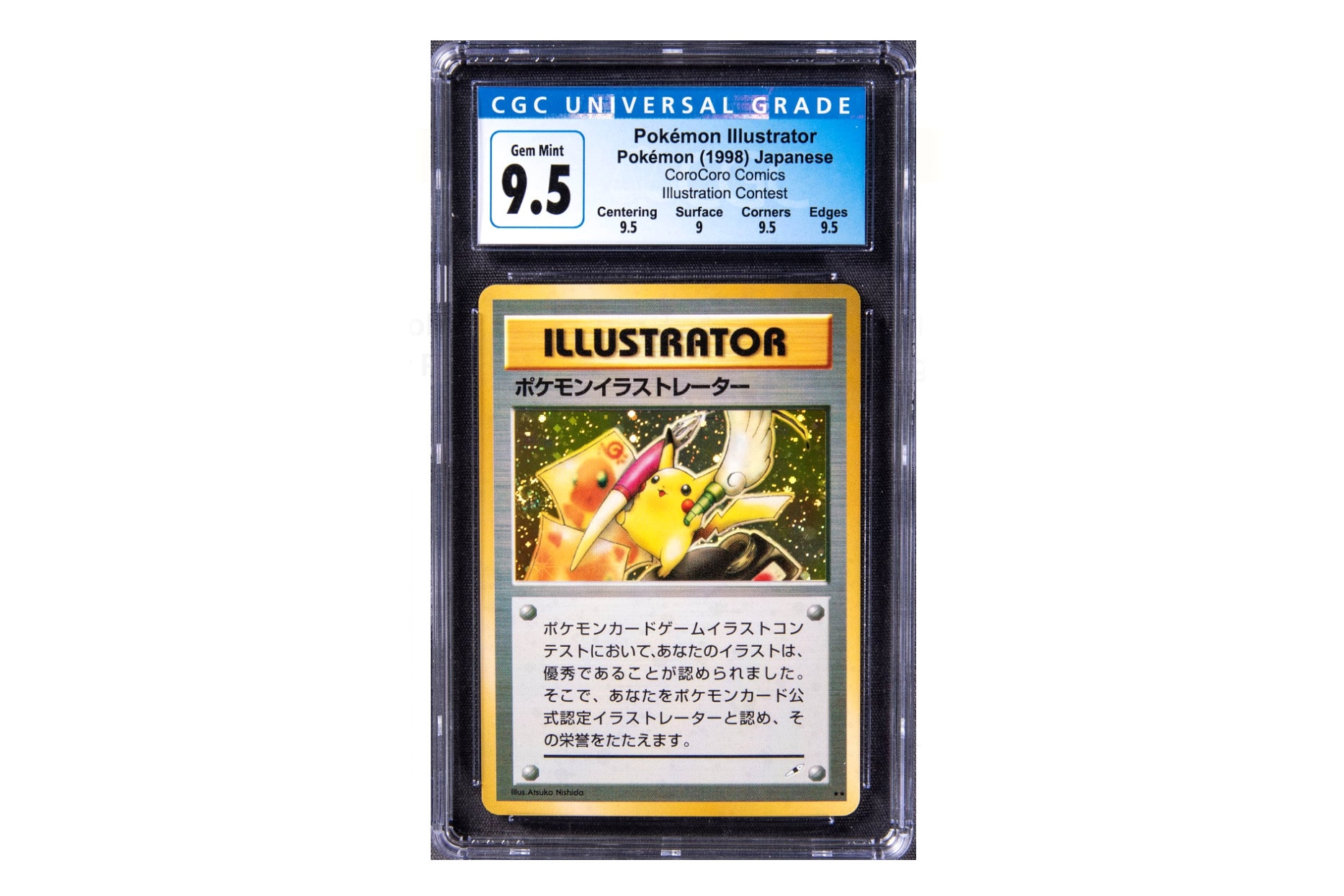 This Rare Illustrator Pikachu Pokemon Card Sold for Nearly $1 Million –  Robb Report, pikachu illustrator card 