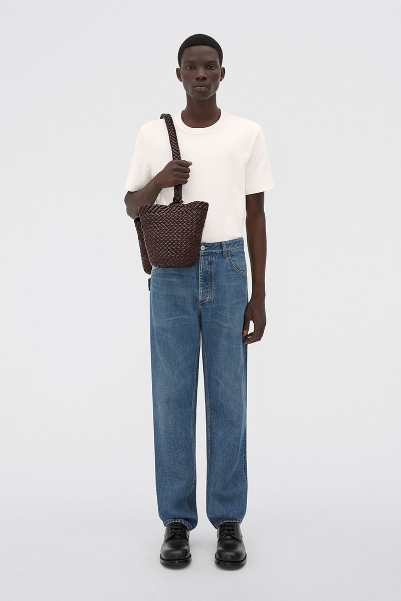 Bottega Veneta Double Kalimero $10,500 USD Bitter Chocolate Pollen Yellow Runway Spring 2023 Bags