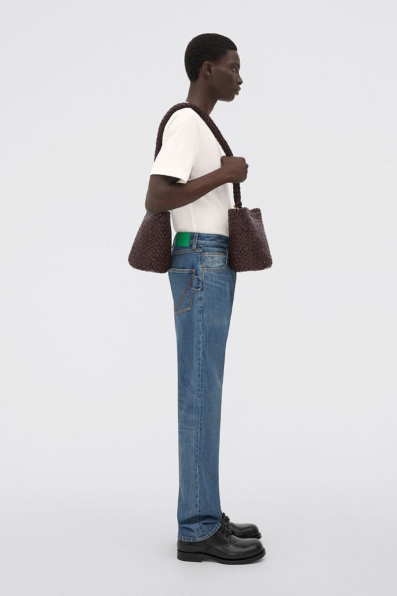 Bottega Veneta Double Kalimero $10,500 USD Bitter Chocolate Pollen Yellow Runway Spring 2023 Bags