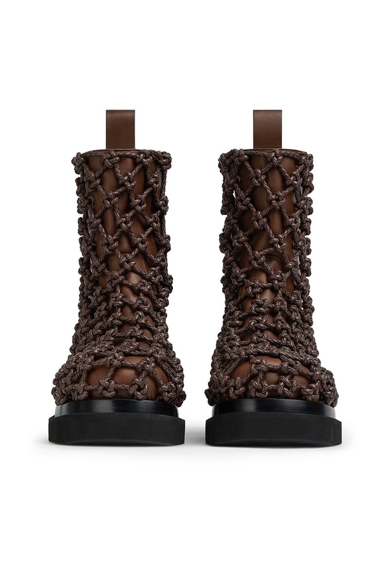 bottega veneta lug boot netting net dark chestnut winter 2022