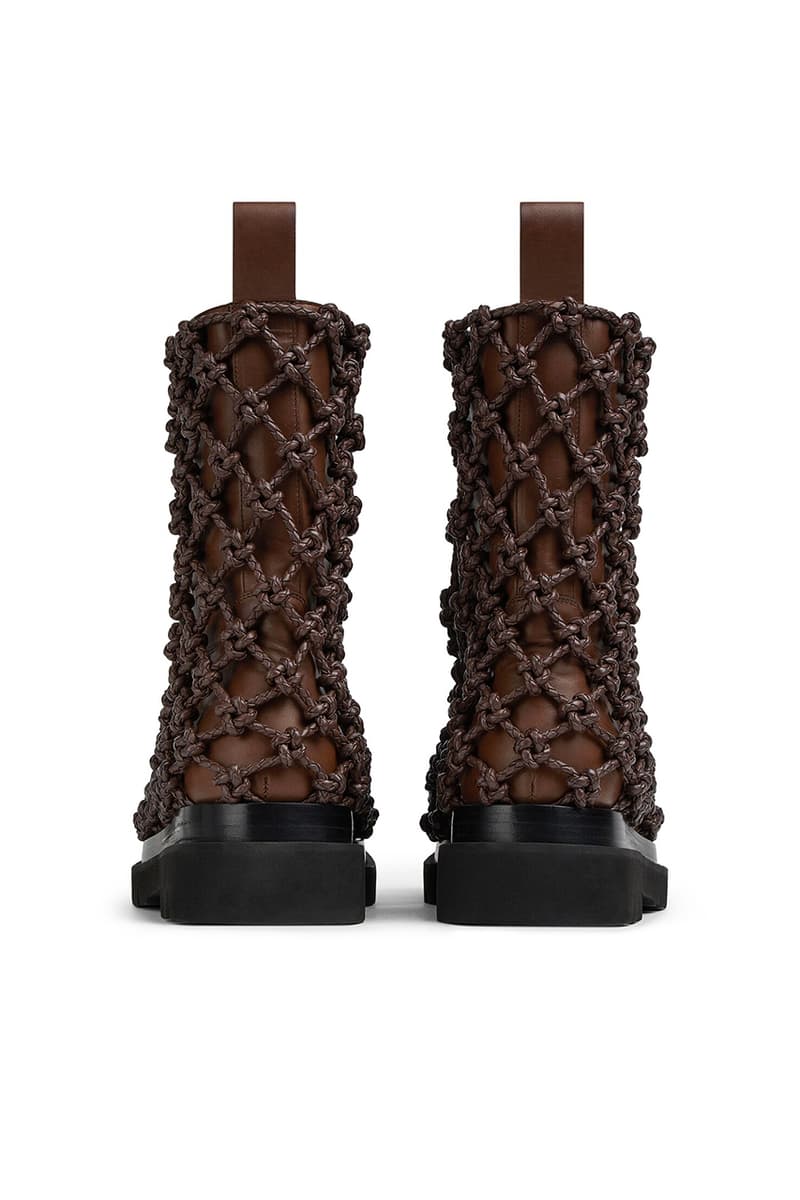 bottega veneta lug boot netting net dark chestnut winter 2022