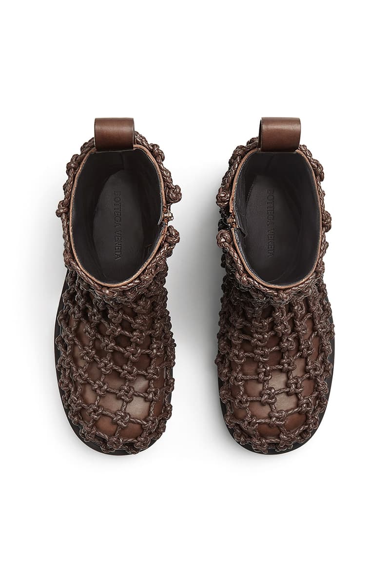 bottega veneta lug boot netting net dark chestnut winter 2022