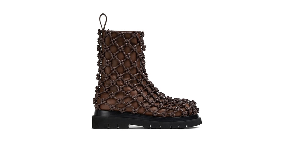 Bottega Veneta Enriches Its Lug Boot With All-Over Intreccio Leather Netting