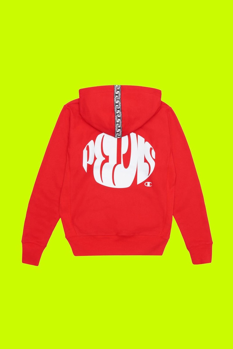 PELVIS Champion Hoodie Collaboration Graffiti Clothing Skateboarding Colors Black Red Billboard Advert 