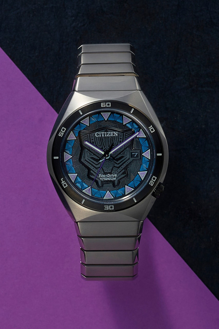 Titanium Watch Features Embossed Black Panther Battle Mask On Its Dial