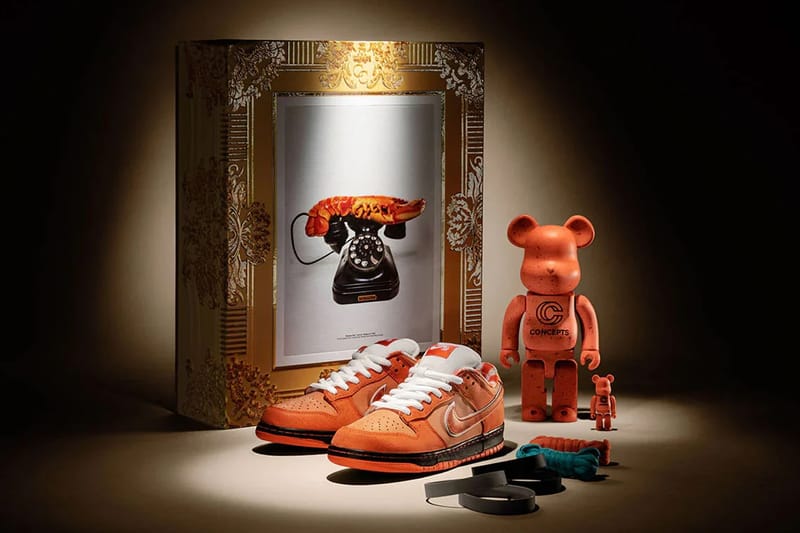 concepts orange lobster bearbrick