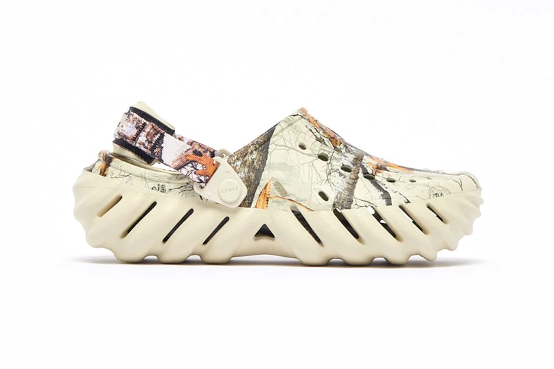 Realtree Edge camo wood leaves Crocs Echo Clog Release sound wave info Date price