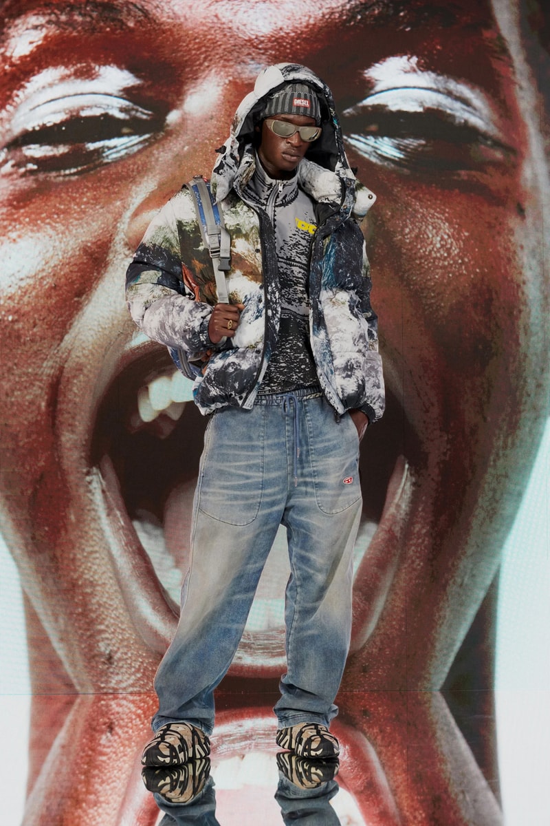 Diesel Pre-Fall 2023 Collection Lookbook Runways Glenn Martens Looks Mens Womens Commercial Denim Camouflage Y2K 2000s