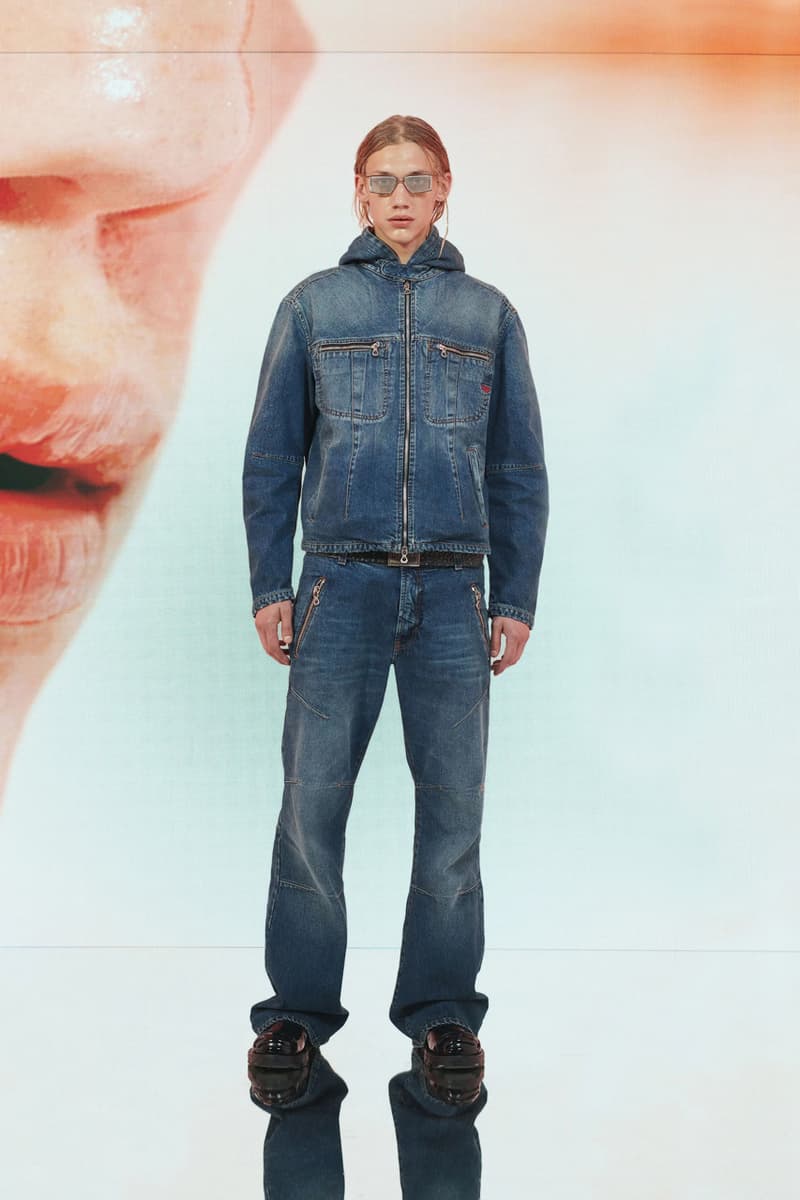 Diesel Pre-Fall 2023 Collection Lookbook Runways Glenn Martens Looks Mens Womens Commercial Denim Camouflage Y2K 2000s 