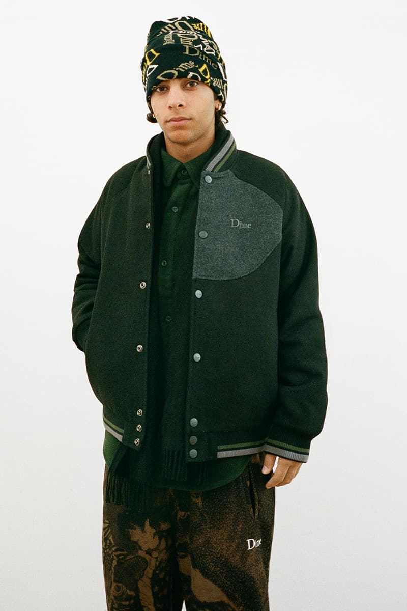 Cozy and Comfortable Inform Dime's Holiday '22 Collection lookbook skate brand shirts sweaters wavy winter jackets fleece montreal hbx candle wallet cardholder