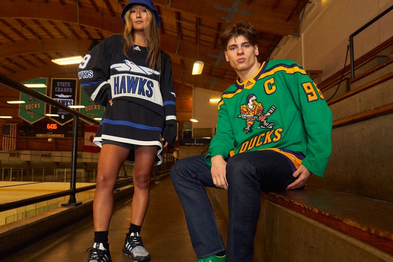Disney Teams up With Adidas to Release Original 'Mighty Ducks' Jerseys From the 1992 Film ultraboost hockey film children anaheim ducks 