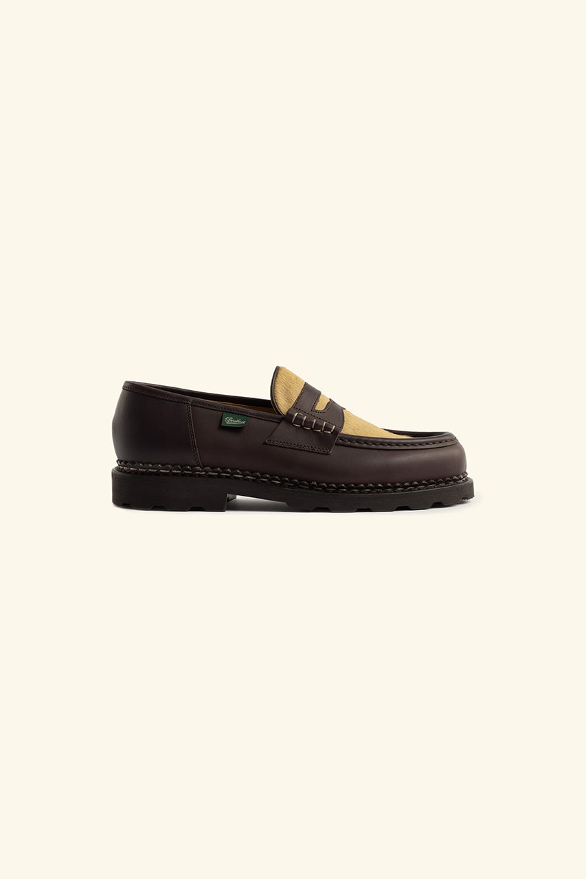 Drôle de Monsieur & Paraboot Second Footwear Capsule loafer leather brown yellow